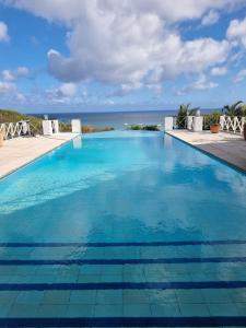 Bazén v ubytování O Diamant Bleu vue mer infinie nebo v jeho okolí