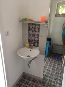 Koupelna v ubytování Henning am Schwielochsee