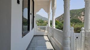 En generel udsigt til bjerge eller udsigt til bjerge taget fra hotellet