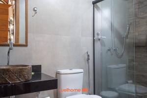 Et badeværelse på Corrego da Luz Triplo