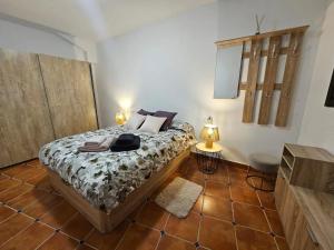 En eller flere senge i et værelse på Apartment with terrace in Ohanes - 52 m²