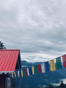 En generel udsigt til bjerge eller udsigt til bjerge taget fra den private indkvartering