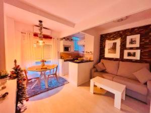 Et opholdsområde på Beachfront studio