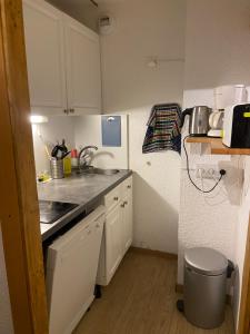 Køkken eller tekøkken på Charmant studio vue sur les montagnes 25 m2 4 lits