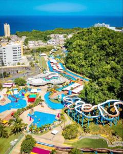 an aerial view of a water park at Casa Vagon Isla Bendita in La Gonzalez