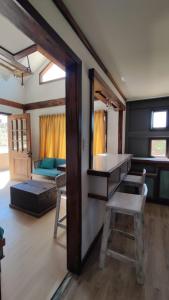 Postel nebo postele na pokoji v ubytování Casa container