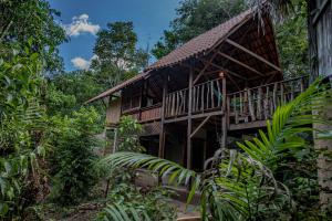 a house in the middle of a forest at Bangalôs Suítes na Floresta Encantada in Santarém