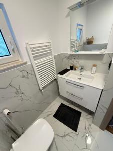 Et badeværelse på Cameră dublă cu baie privată externă