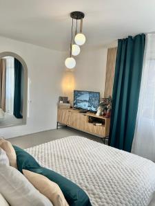 Postel nebo postele na pokoji v ubytování Guest House Rila