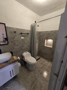 Koupelna v ubytování Duplex PB