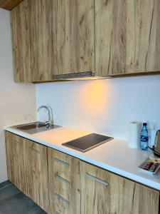 Køkken eller tekøkken på Aparthotel Apartamenty Czarna Góra 0101 + 4 billeder