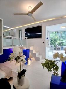 Posezení v ubytování BlancBleu Saint Jean Loft