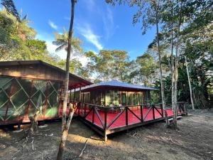 a house in the middle of the forest at Tekuna in Leticia