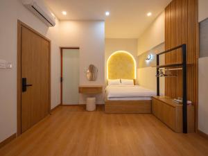 En eller flere senge i et værelse på Bali homestay