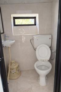 un baño con inodoro y lavabo en The Ummed Palace, en Udaipur