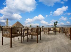 Balkón nebo terasa v ubytování Mazaya Pyramids view inn