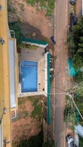an aerial view of a building next to a street at Dream stay villaa in Pondicherry