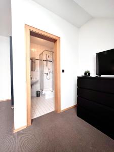 TV a/nebo společenská místnost v ubytování Pension Lutter