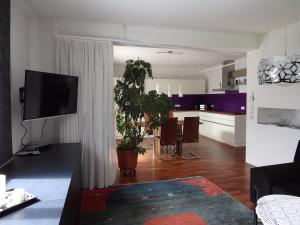 TV a/nebo společenská místnost v ubytování Ferienwohnung Piontek