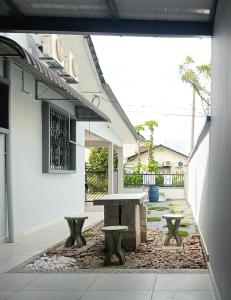 Bygningen som feriehuset ligger i