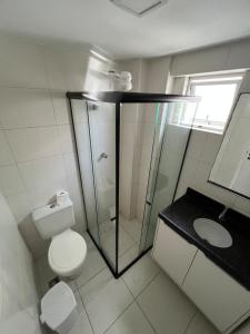 Koupelna v ubytování Apartamento em Cabo Branco