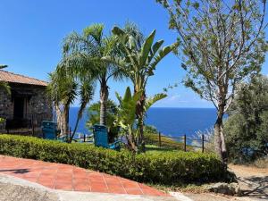 a house with trees and the ocean in the background at Villa Laura in Coccorino +13 photos