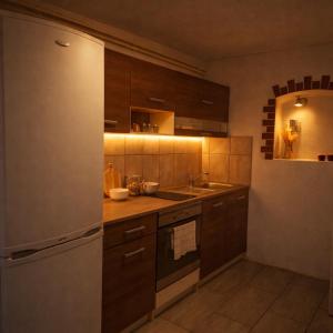 Kuchyň nebo kuchyňský kout v ubytování Mezi Stromy