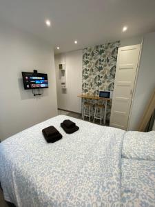 Postel nebo postele na pokoji v ubytování Studio à cote du parc des expositions porte de Versailles, proche metro