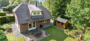 an aerial view of a house with a roof at Boshuis 40 in Epe