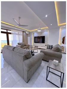 Et opholdsområde på Sandy shores apartments