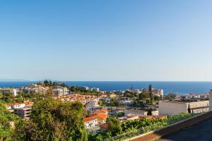 widok na miasto z oceanem w tle w obiekcie Design Gardens Nº2 w mieście Bicas