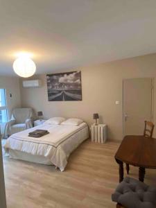 Postel nebo postele na pokoji v ubytování Maison Russie - Grande maison climatisée avec parking centre ville