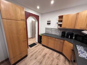 Køkken eller tekøkken på Ferienwohnung AyNa 2, direkt an der Schweizer Grenze