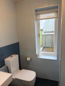 a bathroom with a toilet and a window at Cluain Alainn in Cashel +48 photos