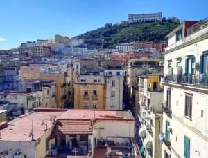 an overhead view of a city with buildings at Sui Tetti di Napoli in Naples
