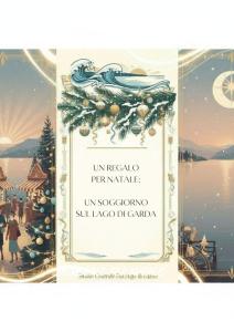 a frame with a christmas tree and a lake at Studio Centrale Pacengo di Lazise in Lazise