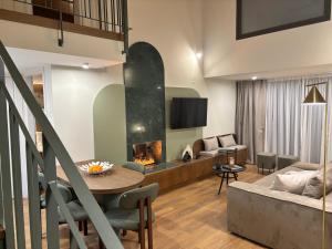 Posezení v ubytování Epineio Comfort Living