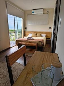 Postel nebo postele na pokoji v ubytování Container Cubo Hotel