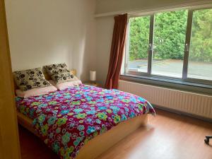 En eller flere senge i et værelse på Charming Sunny 100m2 Entire Apartment with 2 bedrooms