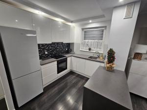 Kuchyň nebo kuchyňský kout v ubytování Apartament Daisy 2