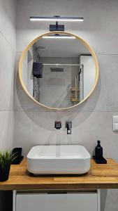 Et badeværelse på Domki Pod Lasem - Domek Bukowy