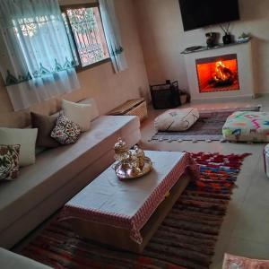 Χώρος καθιστικού στο Villa Dar Hamza Marrakech
