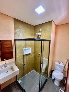 Phòng tắm tại Recanto Fiel