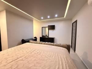 una camera da letto con un letto e una televisione di Hotel Las Vegas a Matamoros Altre 31 foto