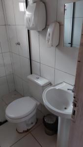 Koupelna v ubytování Hotel JRM