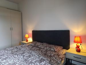 En eller flere senge i et værelse på Jazzy Apartment, Kechi House Tsaghkadzor