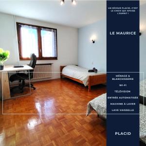 Postel nebo postele na pokoji v ubytování Le Maurice - Proche hôpital - hyper centre - Wifi