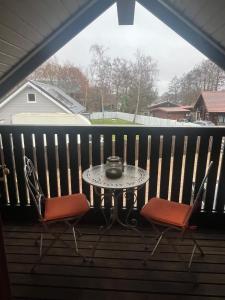 Balkón nebo terasa v ubytování Norfolk lodge with hot tub + 13 fotografií