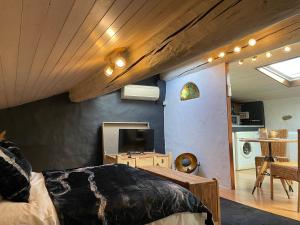 TV a/nebo společenská místnost v ubytování Au Remp'Arts