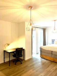 En eller flere senge i et værelse på VetterLux - Exklusive Altstadt-Suite